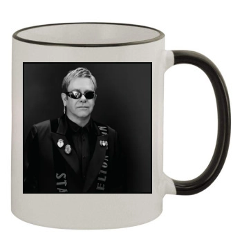 Elton John 11oz Colored Rim & Handle Mug