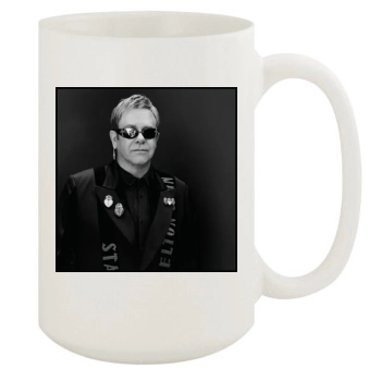 Elton John 15oz White Mug