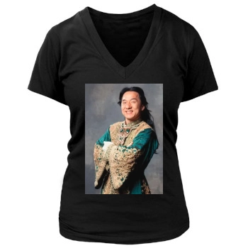 Jackie Chan Women's Deep V-Neck TShirt