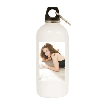 Eliza Dushku White Water Bottle With Carabiner