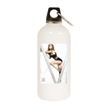 Eliza Dushku White Water Bottle With Carabiner