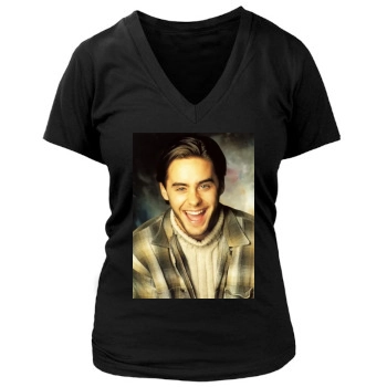 Jared Leto Women's Deep V-Neck TShirt