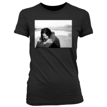 Jared Leto Women's Junior Cut Crewneck T-Shirt