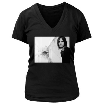 Jared Leto Women's Deep V-Neck TShirt