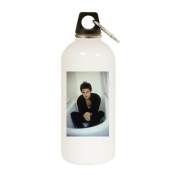 Jared Leto White Water Bottle With Carabiner