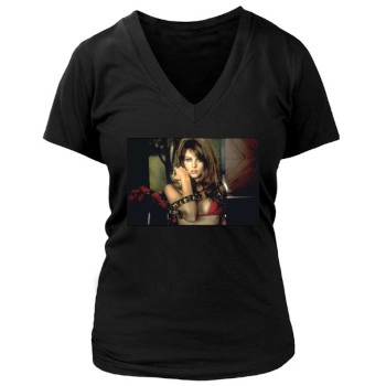 Elizabeth Hurley Women's Deep V-Neck TShirt