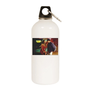 Elizabeth Hurley White Water Bottle With Carabiner