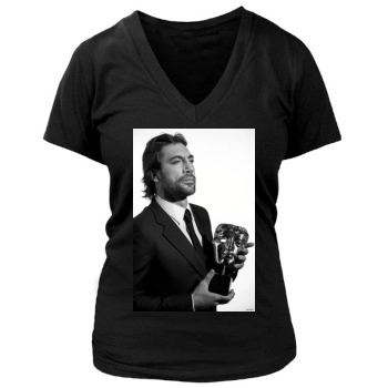 Javier Bardem Women's Deep V-Neck TShirt