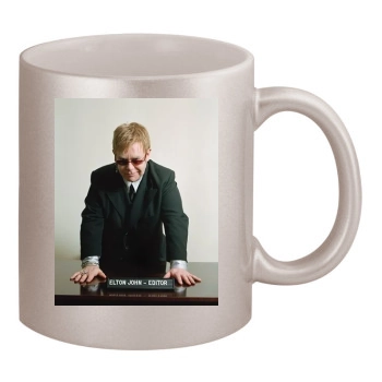 Elton John 11oz Metallic Silver Mug