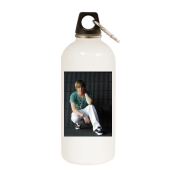 Jesse McCartney White Water Bottle With Carabiner