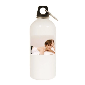 Emily Mortimer White Water Bottle With Carabiner