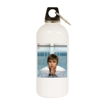 Jesse McCartney White Water Bottle With Carabiner