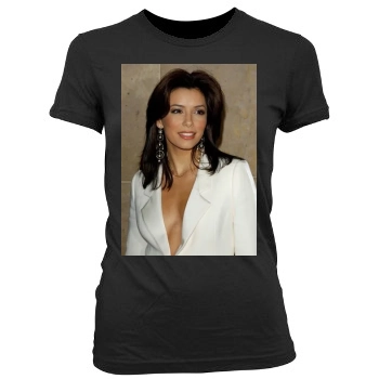 Eva Longoria Women's Junior Cut Crewneck T-Shirt