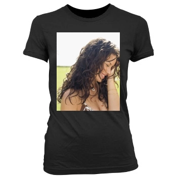 Evangeline Lilly Women's Junior Cut Crewneck T-Shirt