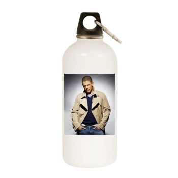 Wentworth Miller White Water Bottle With Carabiner