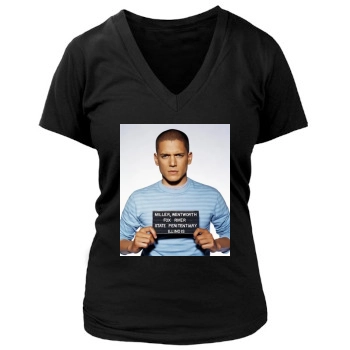 Wentworth Miller Women's Deep V-Neck TShirt