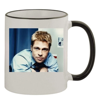 Brad Pitt 11oz Colored Rim & Handle Mug