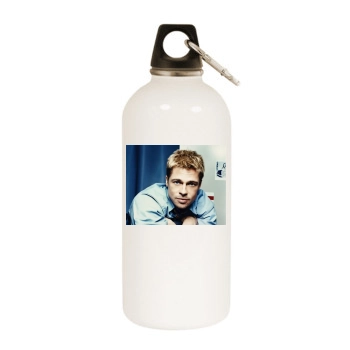 Brad Pitt White Water Bottle With Carabiner