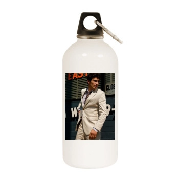 James Franco White Water Bottle With Carabiner