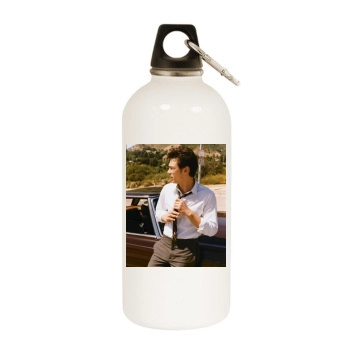 James Franco White Water Bottle With Carabiner