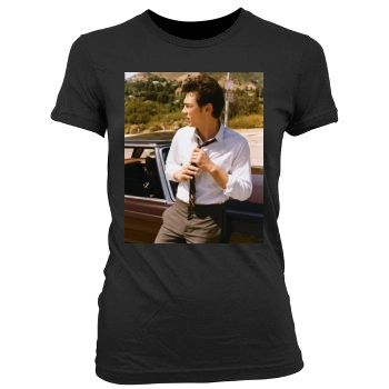 James Franco Women's Junior Cut Crewneck T-Shirt