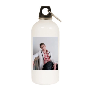 James Franco White Water Bottle With Carabiner