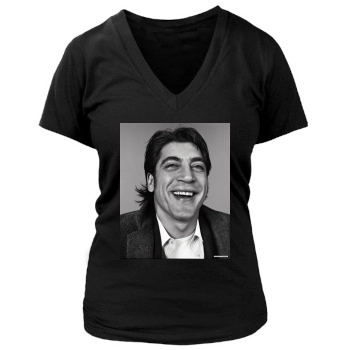 Javier Bardem Women's Deep V-Neck TShirt