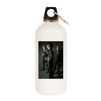 Green Day White Water Bottle With Carabiner