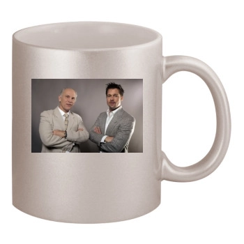 Brad Pitt 11oz Metallic Silver Mug