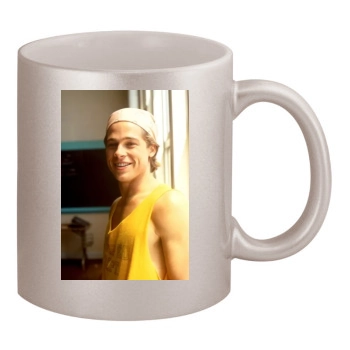 Brad Pitt 11oz Metallic Silver Mug