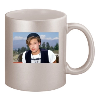 Brad Pitt 11oz Metallic Silver Mug