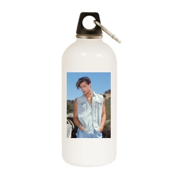 Brad Pitt White Water Bottle With Carabiner