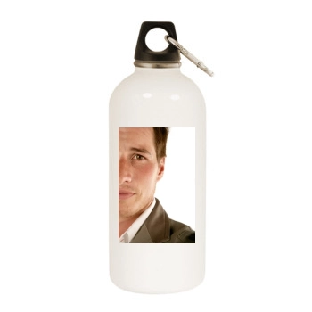 Brendan Fehr White Water Bottle With Carabiner