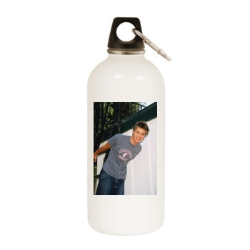 Chad Michael Murray White Water Bottle With Carabiner