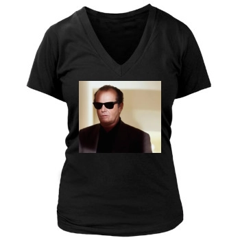 Jack Nicholson Women's Deep V-Neck TShirt