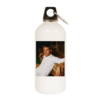 Jensen Ackles White Water Bottle With Carabiner