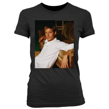 Jensen Ackles Women's Junior Cut Crewneck T-Shirt