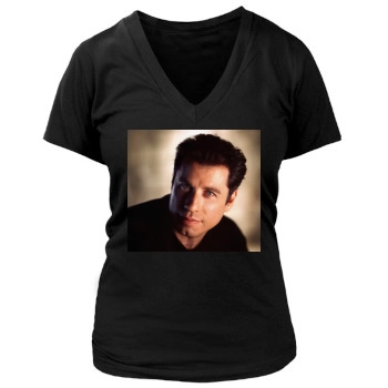 John Travolta Women's Deep V-Neck TShirt