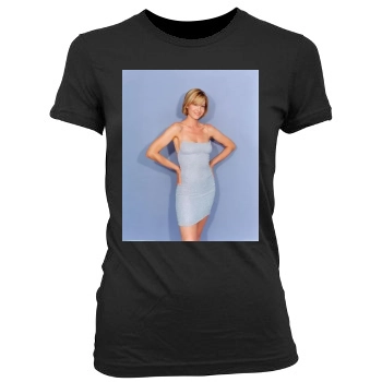 Jenna Elfman Women's Junior Cut Crewneck T-Shirt