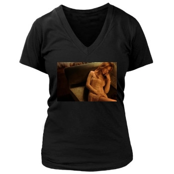 Jennifer Aniston Women's Deep V-Neck TShirt