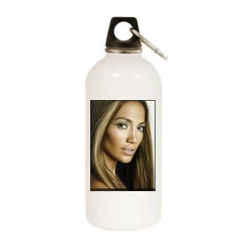 Jennifer Lopez White Water Bottle With Carabiner