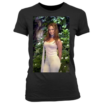 Jennifer Lopez Women's Junior Cut Crewneck T-Shirt