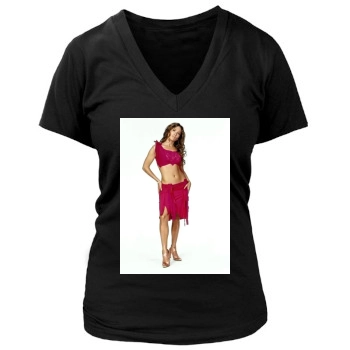 Jennifer Lopez Women's Deep V-Neck TShirt