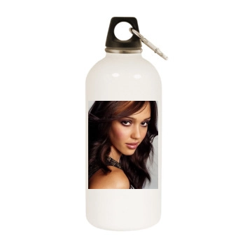 Jessica Alba White Water Bottle With Carabiner