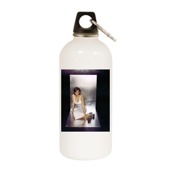 Jessica Alba White Water Bottle With Carabiner