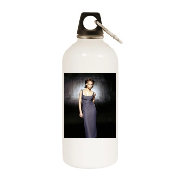 Jessica Alba White Water Bottle With Carabiner