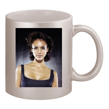 Jessica Alba 11oz Metallic Silver Mug