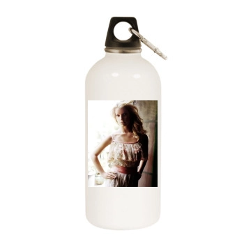 Jessica Simpson White Water Bottle With Carabiner