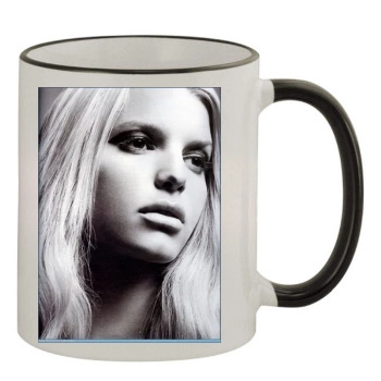 Jessica Simpson 11oz Colored Rim & Handle Mug