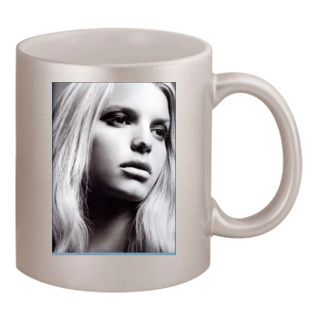 Jessica Simpson 11oz Metallic Silver Mug